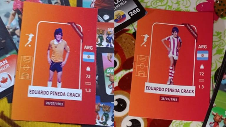Un abuelo les hace firmar contratos a sus nietos y les regaló una figurita personalizada del Mundial.