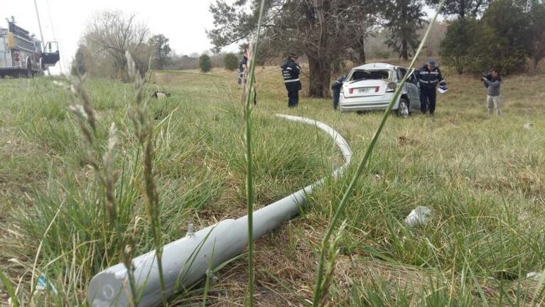 Un accidente grave, en medio de los incendios