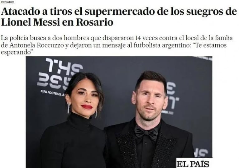 Un ataque que recorre el mundo: así impactó la amenaza a Messi y Antonela