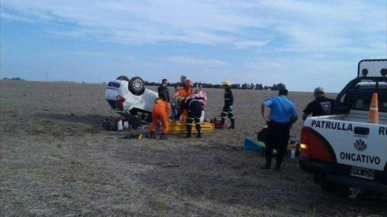 Un auto terminó ruedas para arriba. Afortunadamente no hubo víctimas fatales.