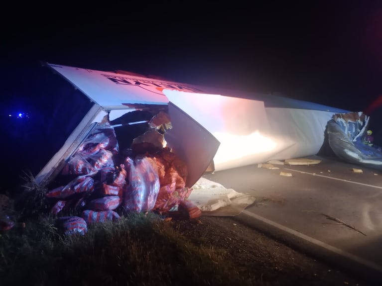 Un automovilista embistió a un camión y murió.