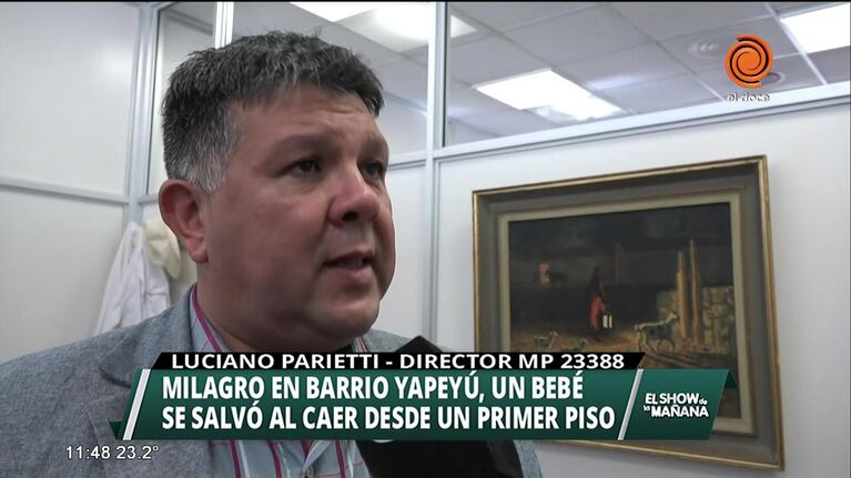Un bebé se salvó de milagro