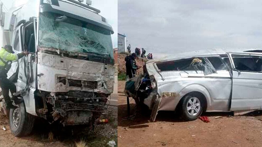 Un camión chocó contra un colectivo en Bolivia y hay 13 muertos