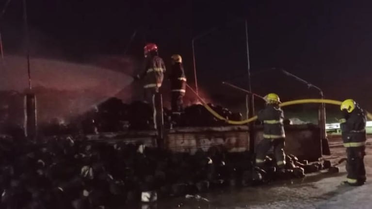 Un camión quedó hecho cenizas y el conductor falleció en el acto.