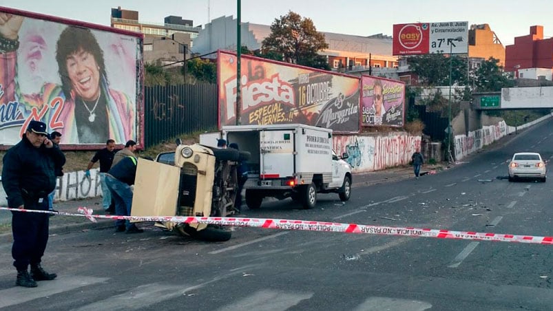 Un choque en el puente Maipú terminó en tragedia. 