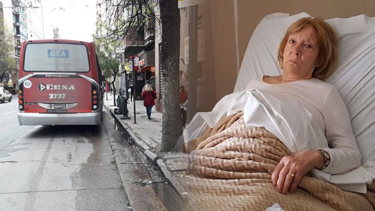 Un colectivo le pasó por encima a Eva cuando intentaba bajar.