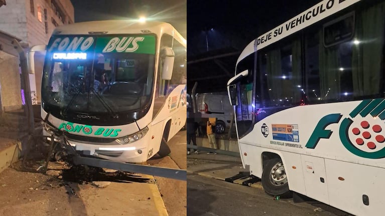 Un colectivo se estrelló contra un poste en Córdoba.
