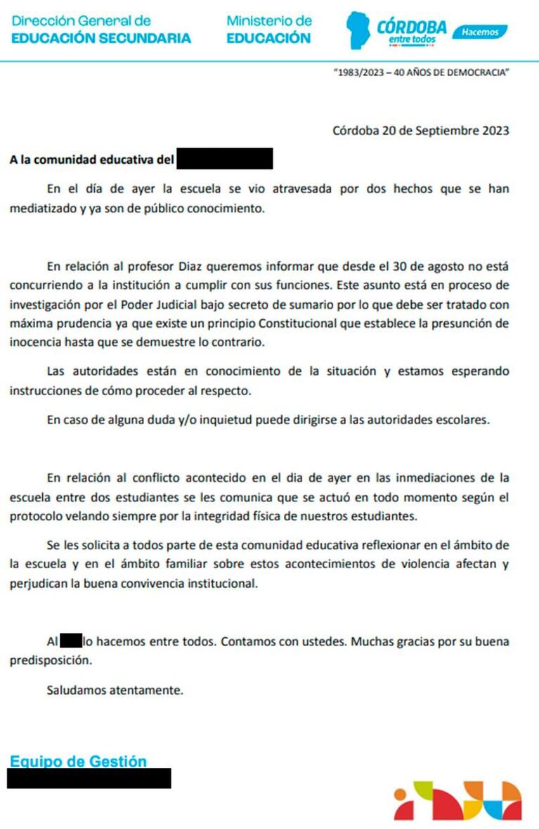 Un colegio, atravesado por la detención por pedofilia y el ataque a un menor