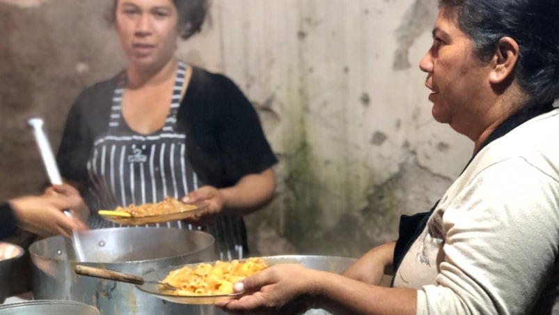 Un comedor de barrio Villa Urquiza, en Córdoba. Foto: Banco de Alimentos Córdoba.