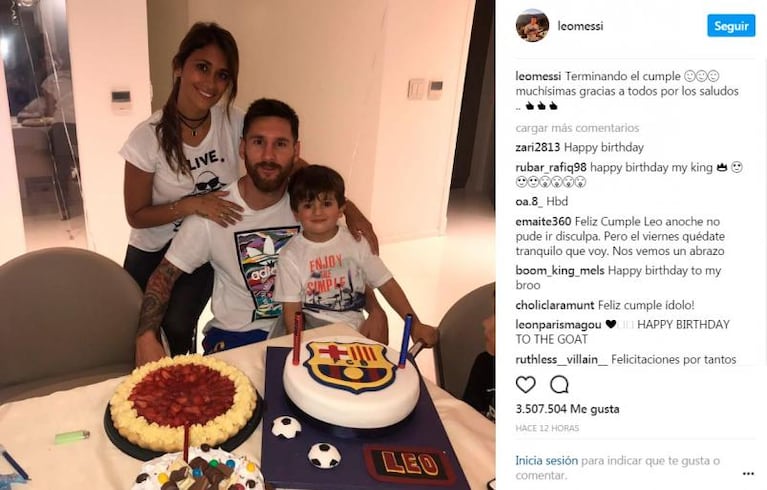 Un cumpleaños en familia: así celebró Messi sus 30 años