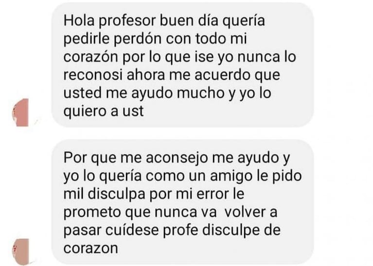 Un docente reconoció a su alumno en pleno robo: "No me hagas esto por favor"