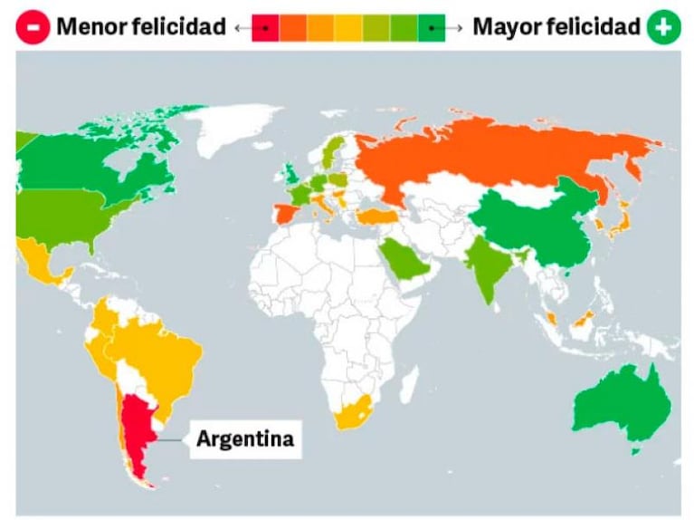Un estudio asegura que Argentina es el país más infeliz del mundo