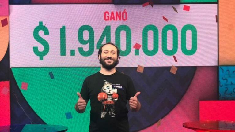 ¡Un festejo millonario! Camilo, el ganador del pozo más alto de Pasapalabra