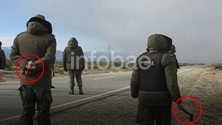 Un gendarme entró armado a la zona ocupada por mapuches