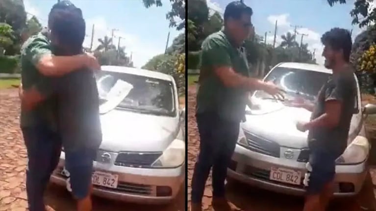 Un hombre tuvo un gran gesto con el que rifaba su auto.
