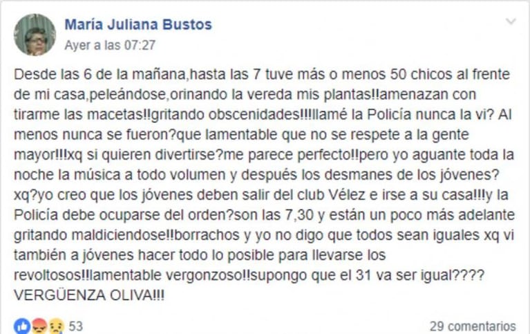 Un joven terminó inconsciente tras una pelea callejera en Oliva