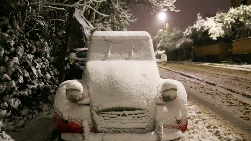 Un manto de nieve cubrió Roma