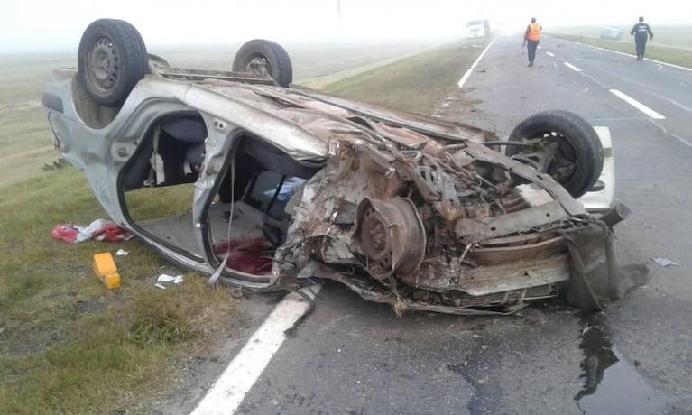 Un muerto dejó un choque frontal en la Ruta 7