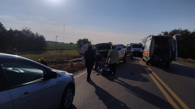 Un muerto y varios heridos tras un triple choque en la ruta 9.