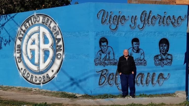 Un mural dedicado a Domingo Ceballe en barrio Cabo Farina.
