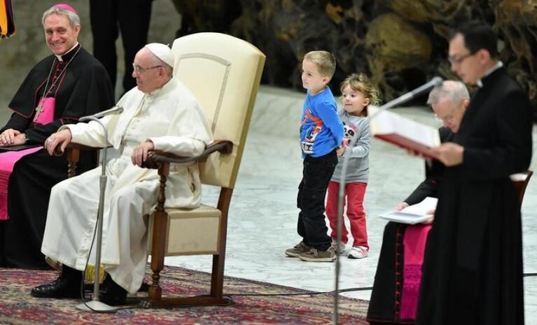 Un nene argentino, protagonista en la audiencia del Papa Francisco