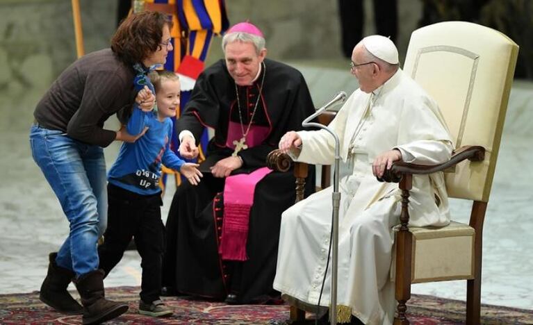 Un nene argentino, protagonista en la audiencia del Papa Francisco