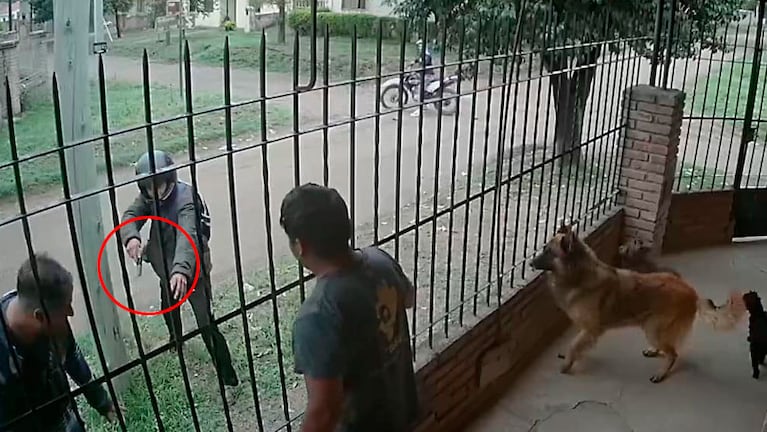 Un nene presenció el momento en que un ladrón le apuntó a su papá.