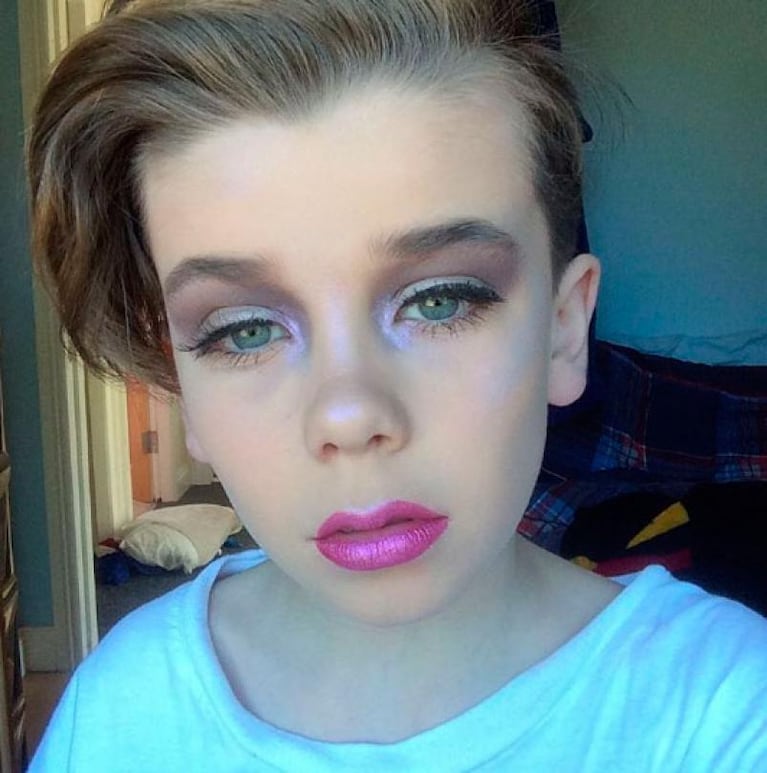 Un nene se convirtió en un fenómeno viral del maquillaje