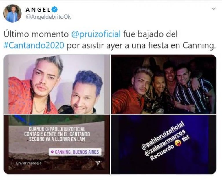 Un participante del Cantando 2020, eliminado tras ir a una fiesta clandestina