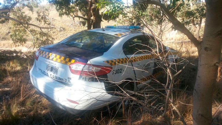 Un patrullero cayó al vacío en el viejo Camino al Cuadrado