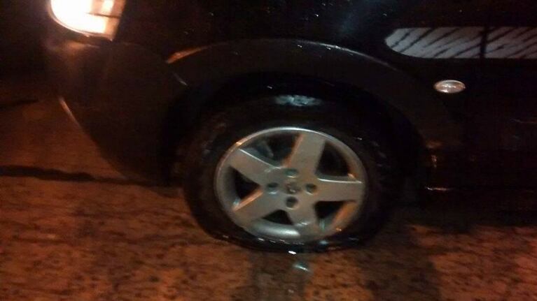 Un pozo de bronca en plena Av. Sabattini.