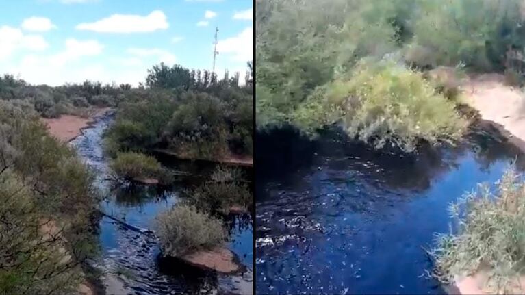 Un río de petróleo corre libremente en Rio Negro.