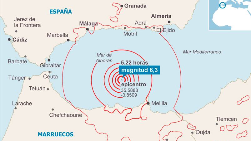 Un sismo en el mar alertó a la costa española. 