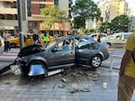 Un taxista terminó internado.