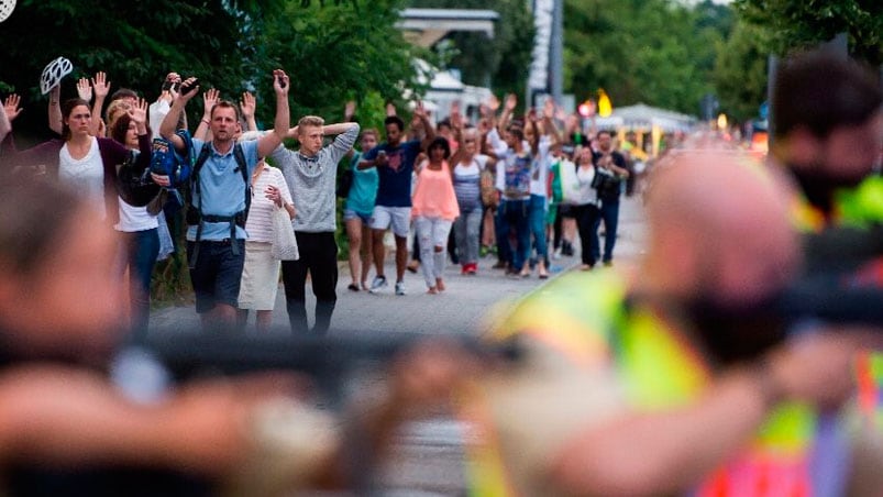 Un tiroteo en un centro comercial de Munich dejó muertos y heridos. Foto: AFP.