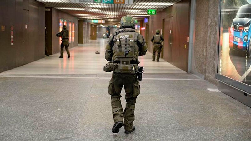 Un tiroteo en un centro comercial de Munich dejó muertos y heridos. Foto: EFE.