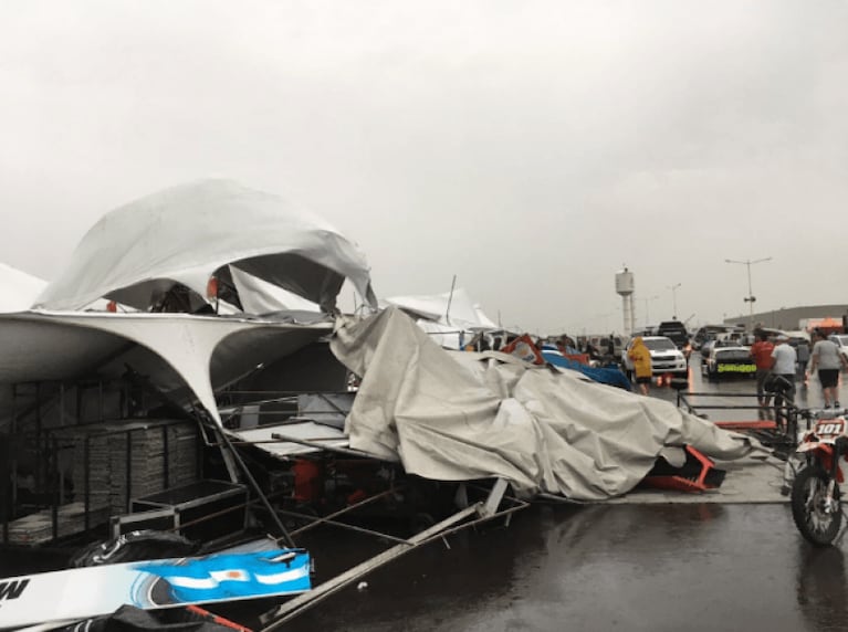 Un tornado arrasó con el autódromo de Concepción del Uruguay