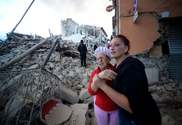 Un trágico terremoto sacudió al centro de Italia. Foto: AFP.