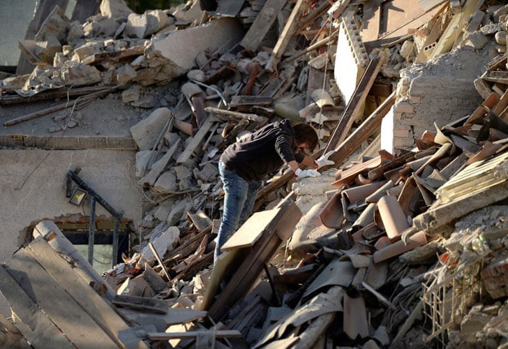 Un trágico terremoto sacudió al centro de Italia. Foto: AFP.