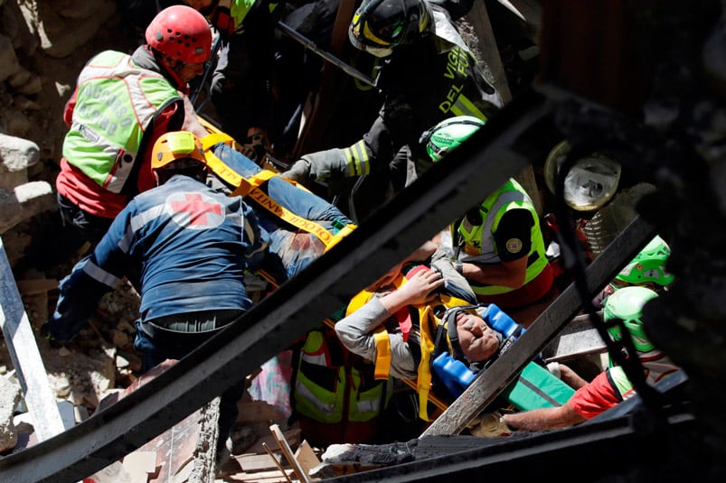 Un trágico terremoto sacudió al centro de Italia. Foto: EFE.