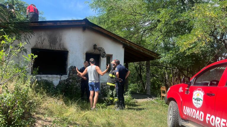 Un turista santafesino murió por un incendio en una casa en Yacanto. (Foto: Policía de Córdoba)