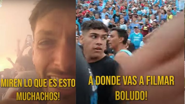 Un youtuber en el medio de la popular de Belgrano.