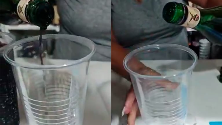 Una almacenera mostró la diferencia entre dos fernet.