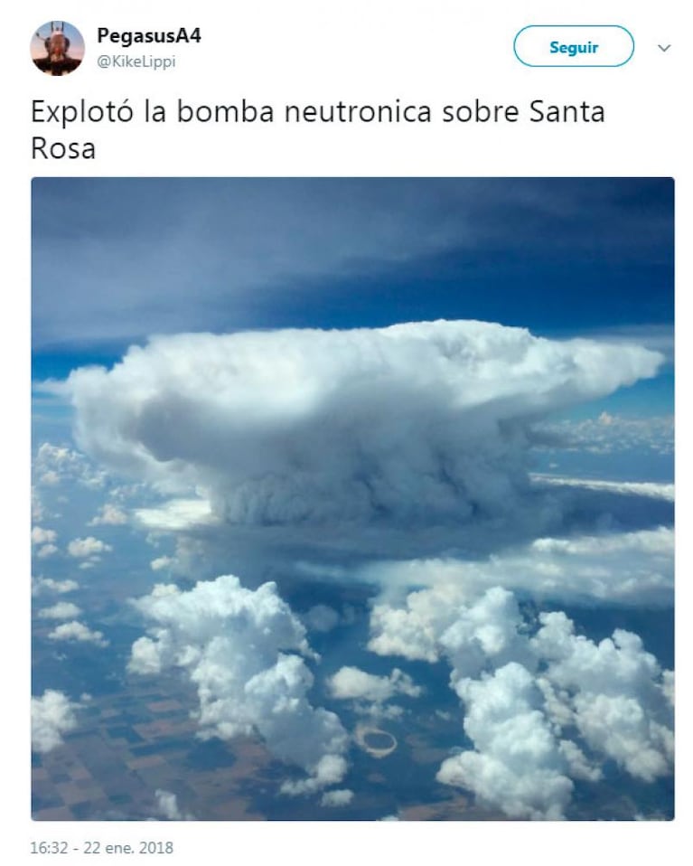 ¿Una bomba explotó en el cielo? La forma de una nube que es viral