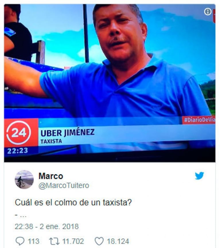 Una broma viral: "¿Cuál es el colmo de un taxista?"