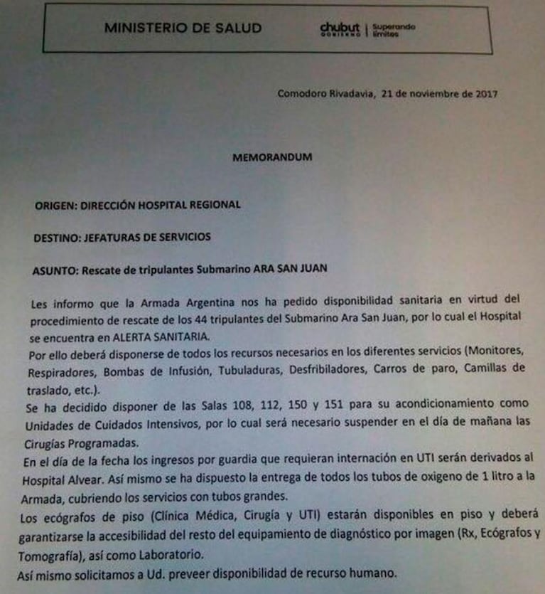 Una búsqueda a contrarreloj: declaran alerta sanitaria