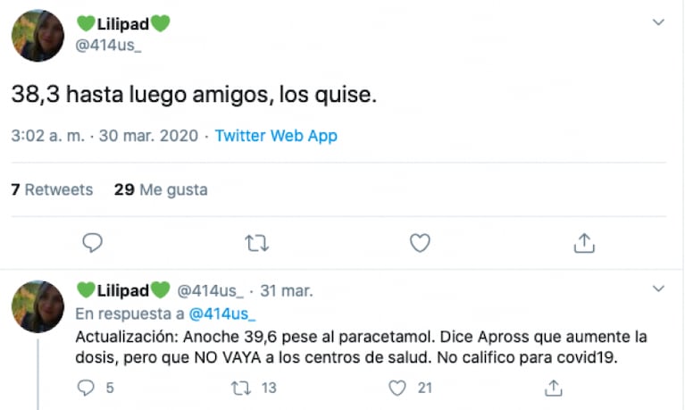 Una cordobesa murió tras denunciar que pasó 9 días con fiebre: relató todo por Twitter