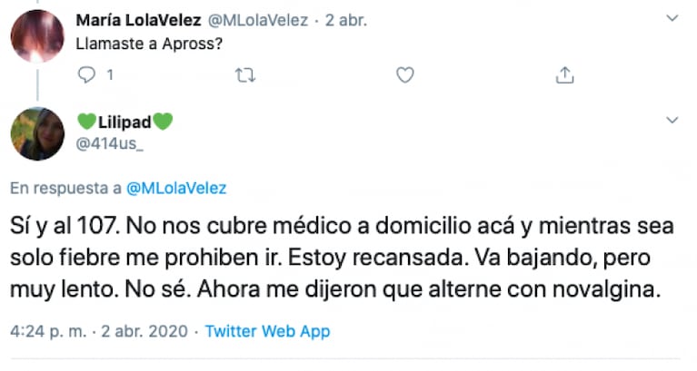 Una cordobesa murió tras denunciar que pasó 9 días con fiebre: relató todo por Twitter