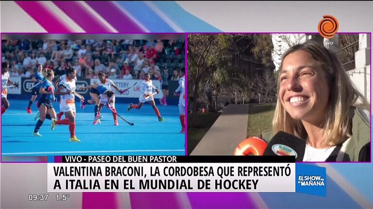 Una cordobesa representó a Italia en Mundial de Hockey