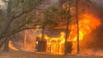 Una de las cabañas de Potrerillo devoradas por el fuego.